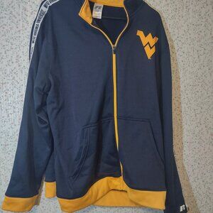 *NWOT* Mens West Virginia WVU Mountaineers Russell Full Zip Track Jacket XL
